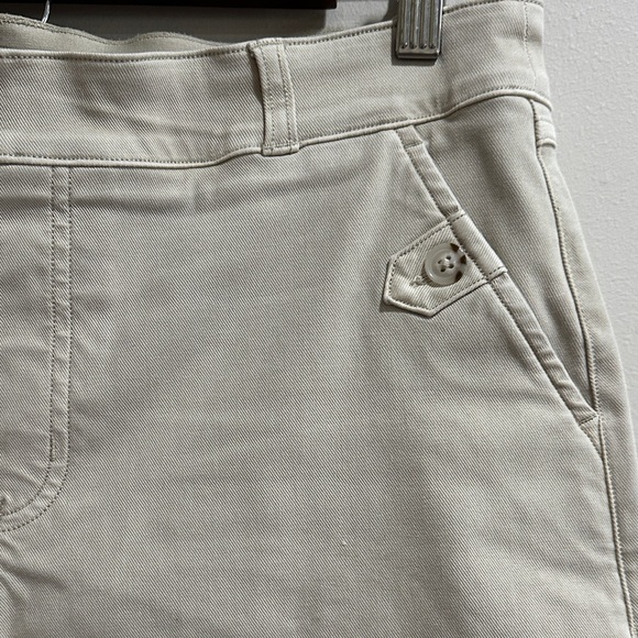 SPANX Ankle-Length Twill Pants - Cream - Picture 7 of 13